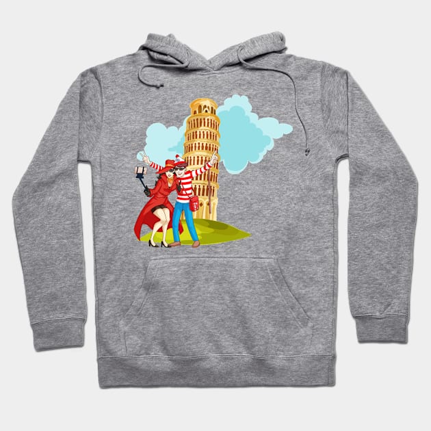 Travel Buddies With Carmen Sandiego and Waldo Hoodie by Cun-Tees!